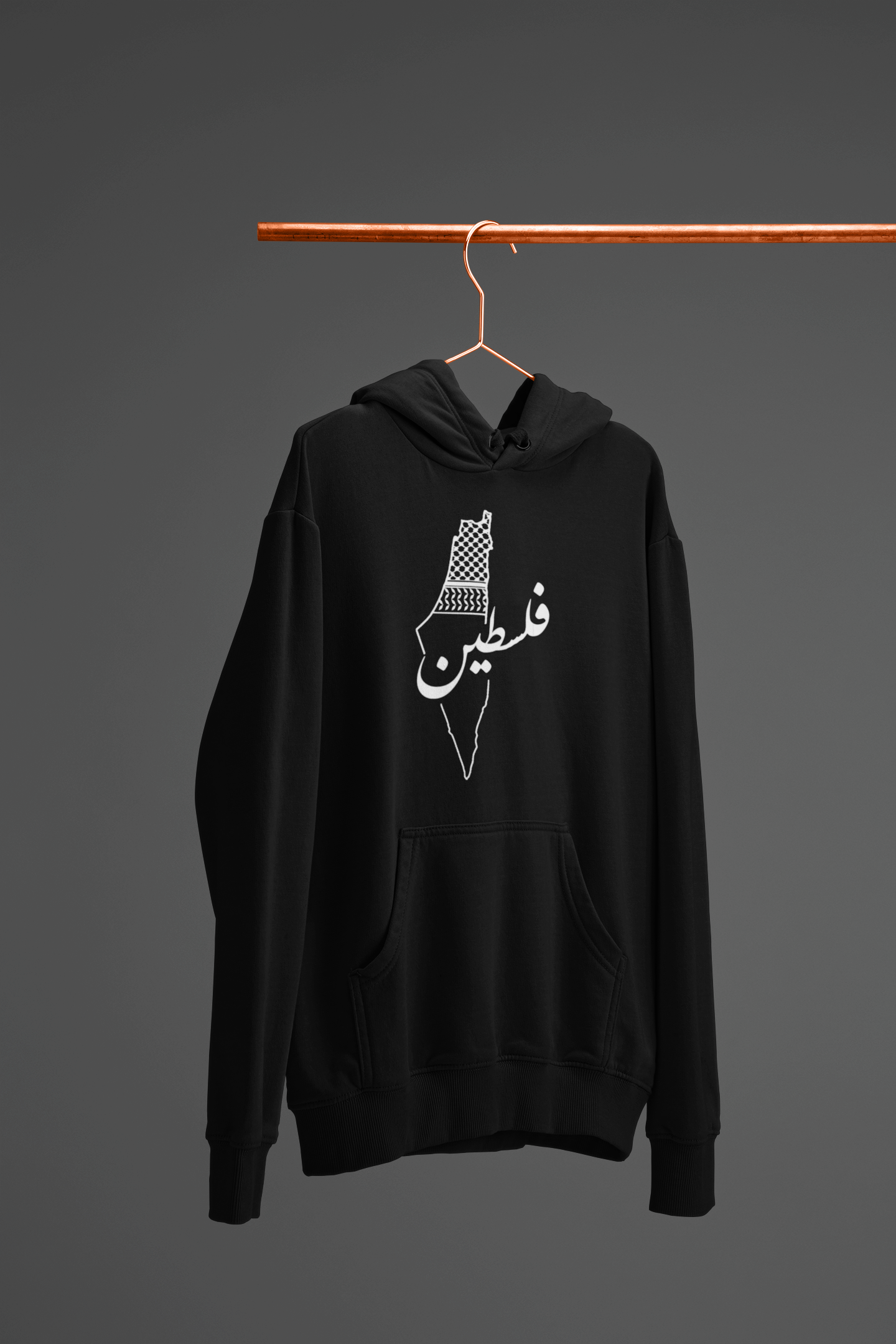 10000038 - خارطة فلسطين أسود