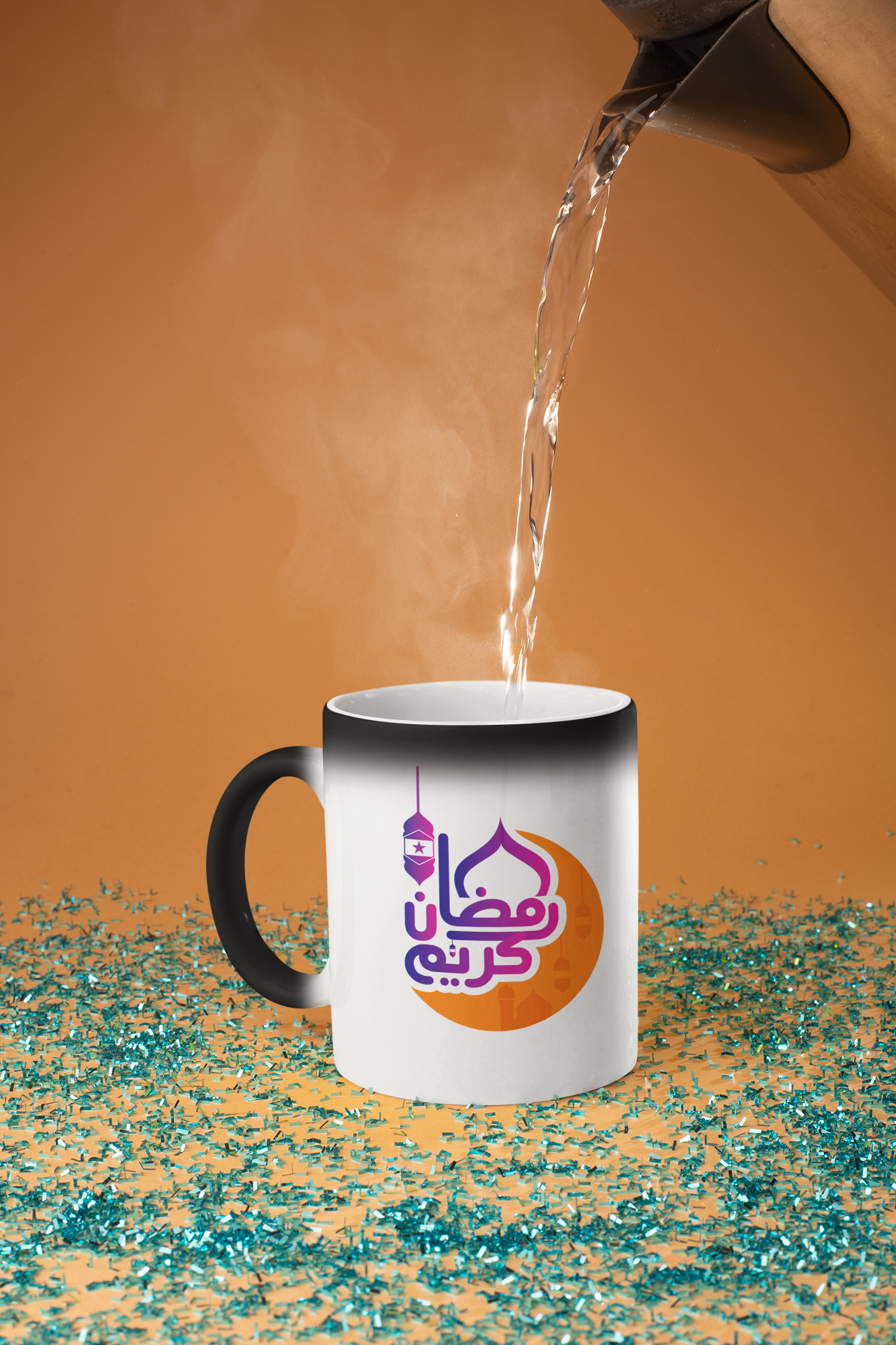 30000011 - كوب رمضان كريم سحري أسود