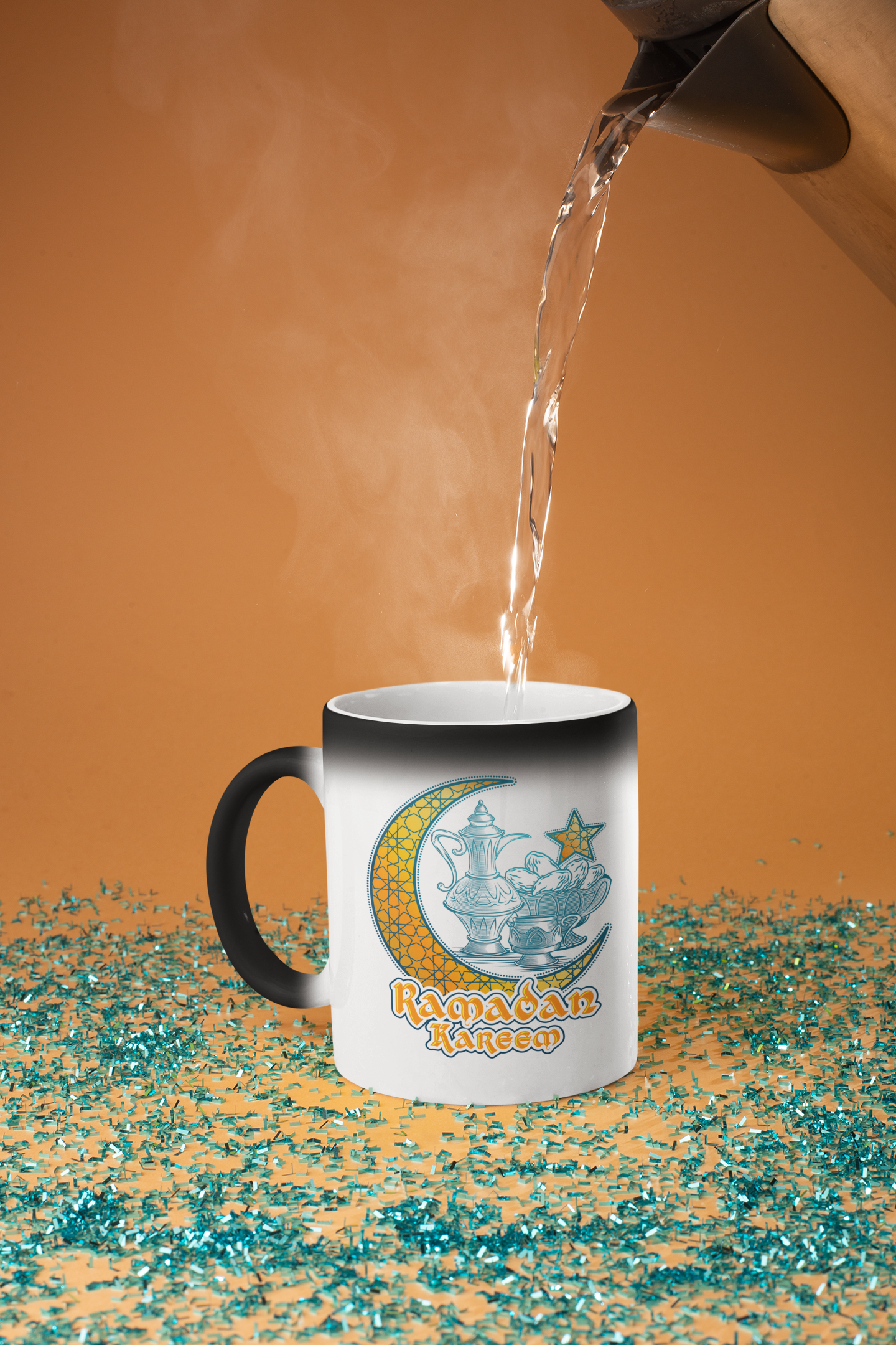 30000012 - كوب رمضان كريم سحري أسود