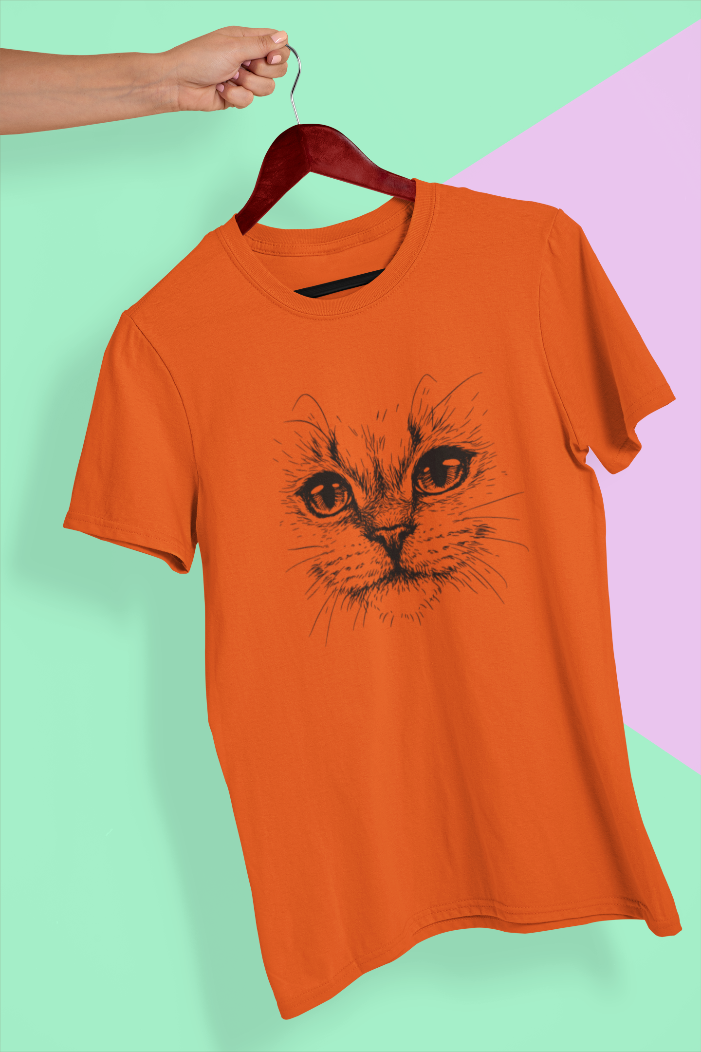 70000007 - Cat Face برتقالي
