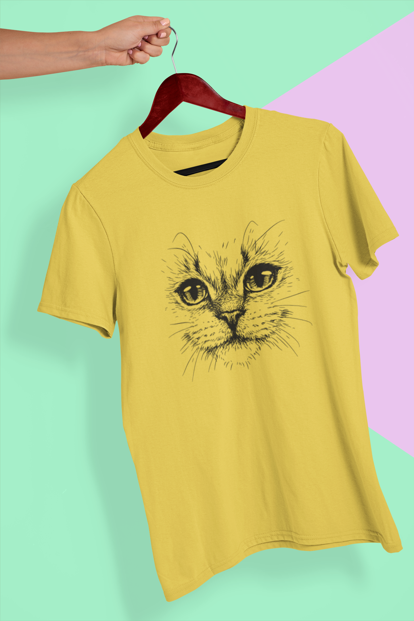 70000007 - Cat Face أصفر