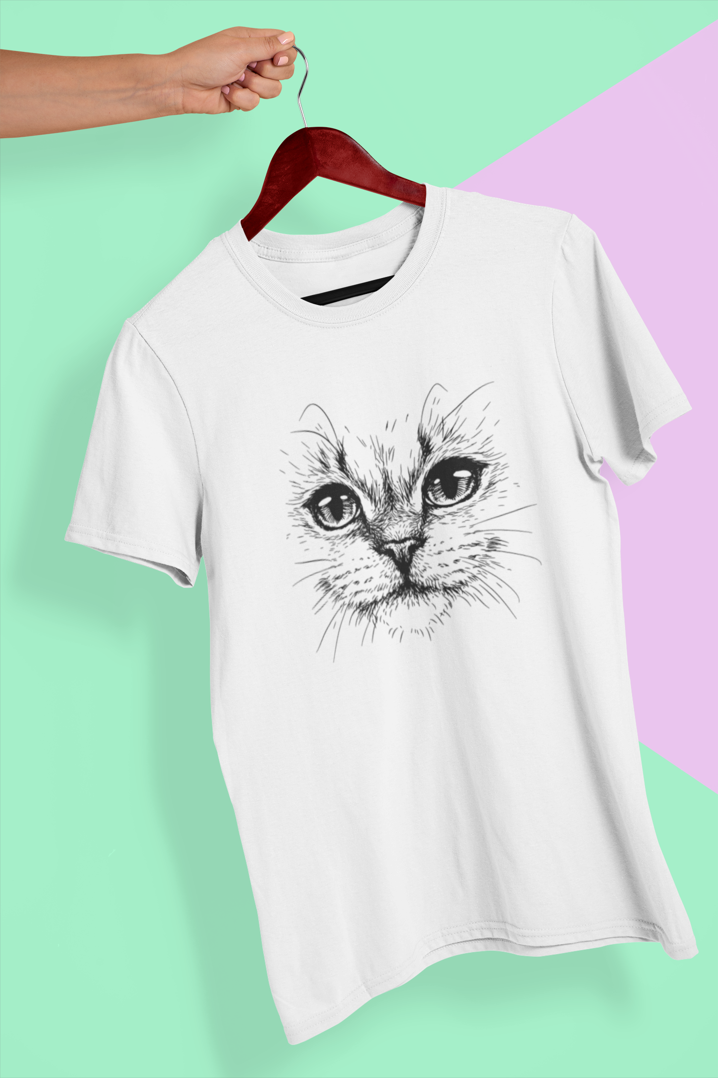 70000007 - Cat Face أبيض